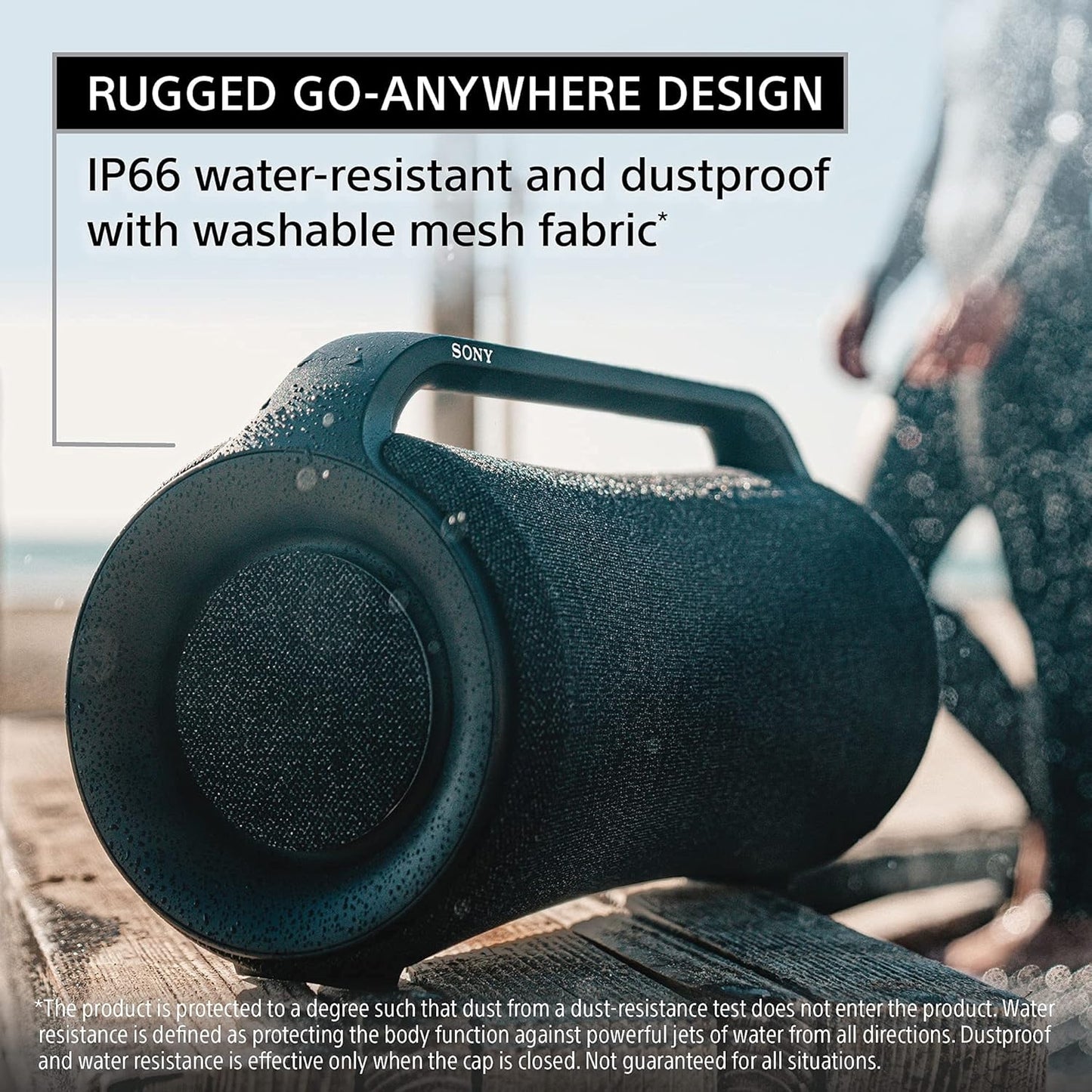 Sony SRS-XG500 X-Series Wireless Portable Bluetooth Boombox Party-Speaker with Big Powerful Sound, IP66 Water-resistant and Dustproof