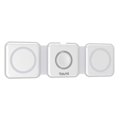 Tzumi 3-in-1 Wireless Charge Station, Universal Device Docking Hub, for Phone, earphones, watch - Fast charging capability