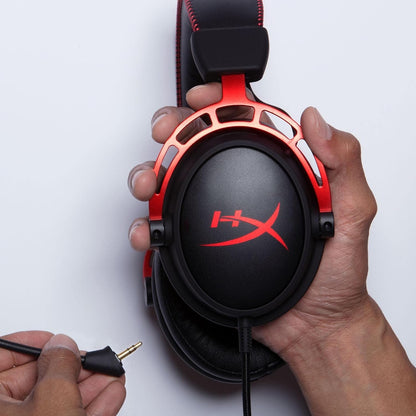 HyperX Cloud Alpha Wired Gaming Headset for PC, Xbox X|S, Xbox One, PS5, PS4, Nintendo Switch Black/Red HX-HSCA-RD