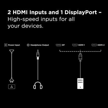 TCL 32" G64 Series QHD HDR QD-Mini LED, 2560x1440, 180Hz, 1ms GTG, AMD FreeSync, Built-In Stereo Speakers, Adjustable Stand, Gaming Monitor Black and Gray 32G64