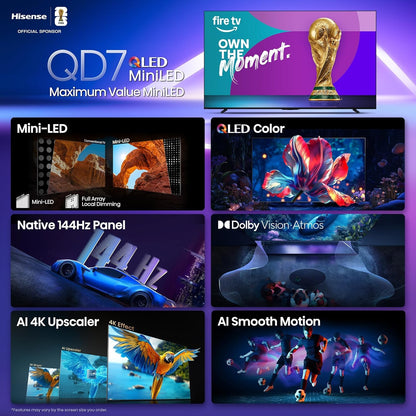 Hisense 85" Class QD7 Series MiniLED QLED 4K UHD HDR Smart Fire TV (2025) 85QD7QF