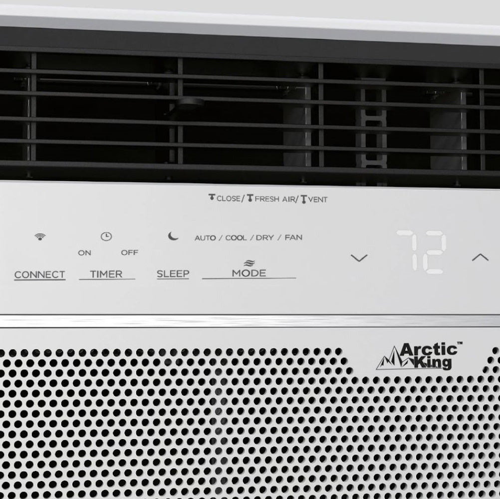 Arctic King 10,000 BTU Smart Window Air Conditioner, Cools Rooms up to 450 Sq. Ft., White RMWK10WR