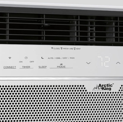 Arctic King 10,000 BTU Smart Window Air Conditioner, Cools Rooms up to 450 Sq. Ft., White RMWK10WR