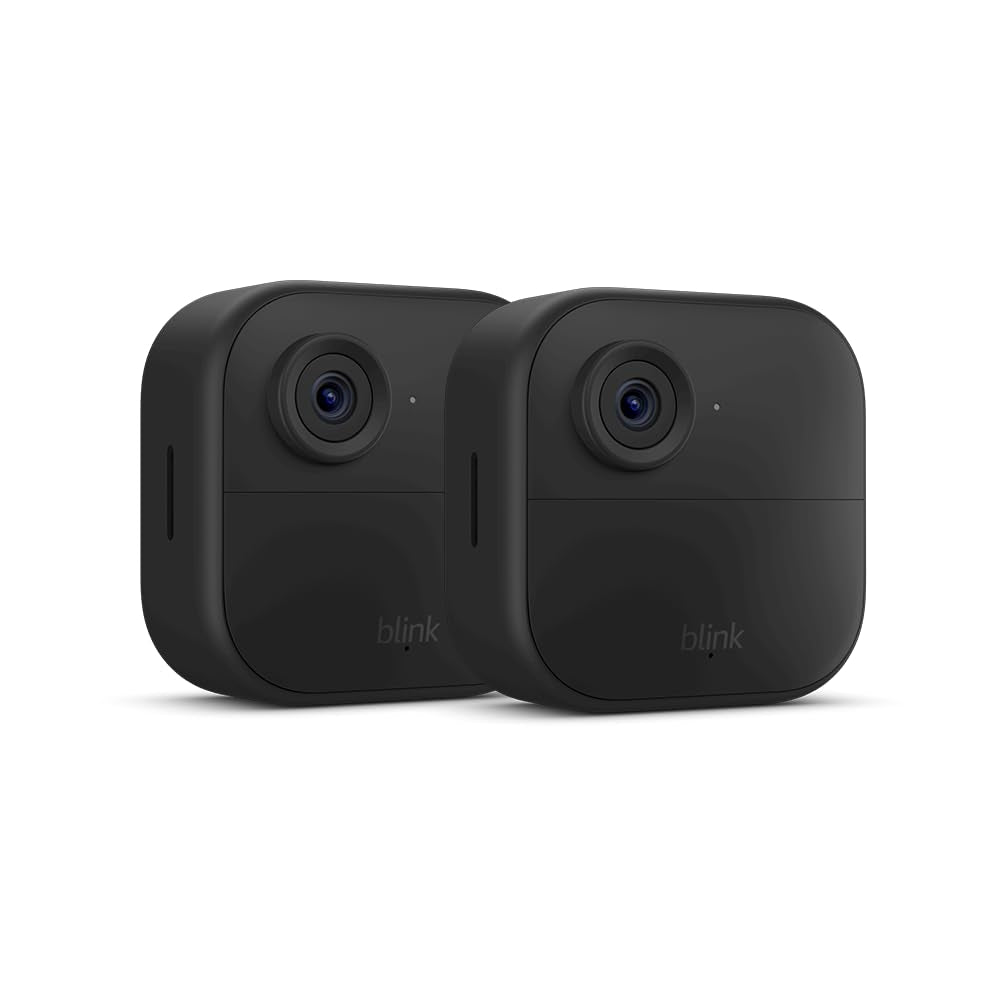 Blink Outdoor 4 2-Camera Wireless 1080p Security System with Up to Two-year Battery Life Black B0B1N6B8QT