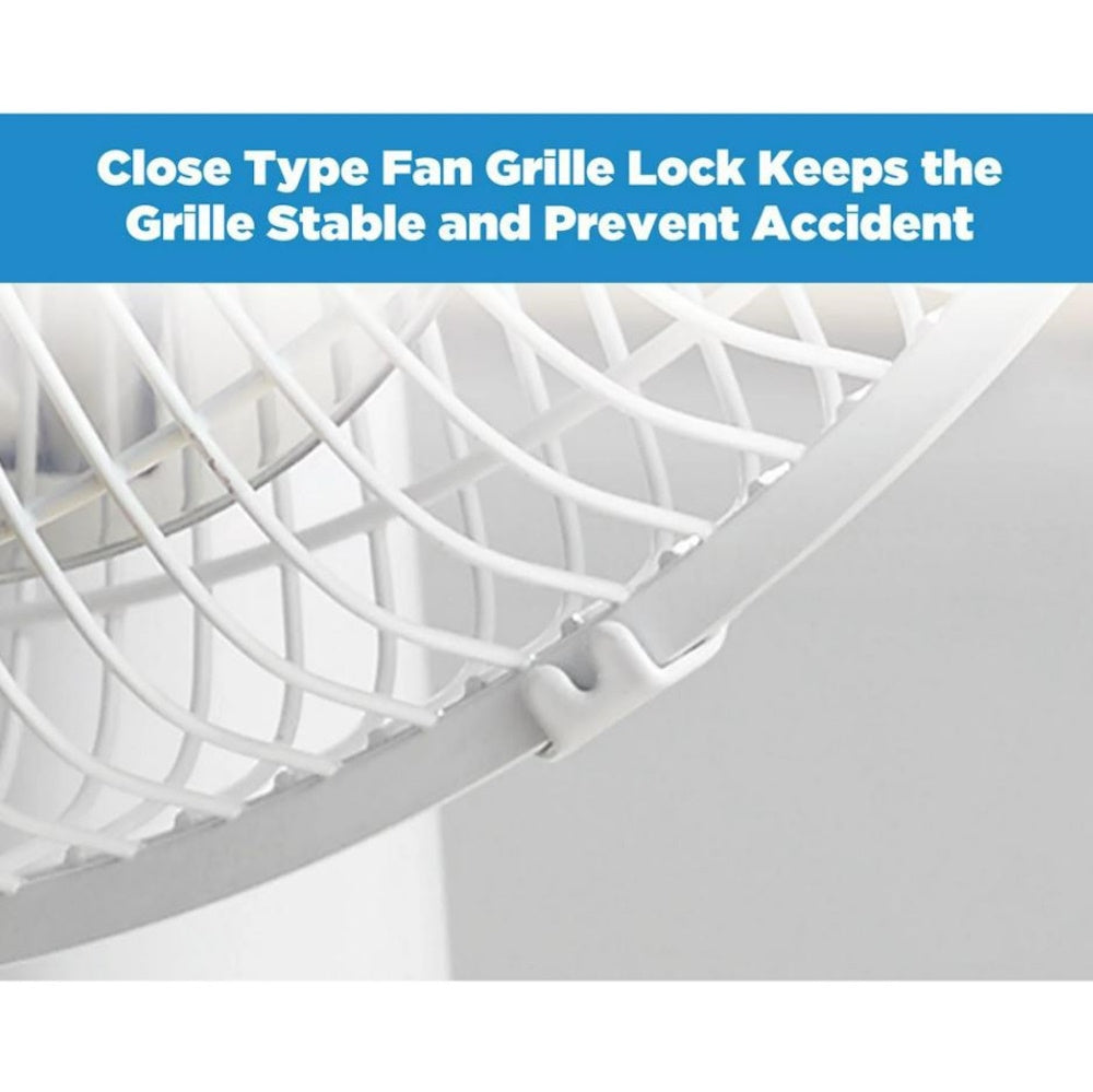 Mainstays 12" 3-Speed Oscillating Table Fan White FT30-8MBW