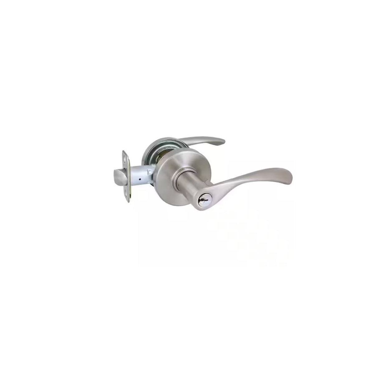 Primrose Satin Nickel Keyed Entry Door Handle Featuring Dual Keyway LS9X2FSJYYC