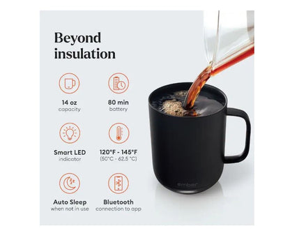 Ember Temperature Control Smart Mug 2 14oz Black App-Controlled CCM21C1417AM
