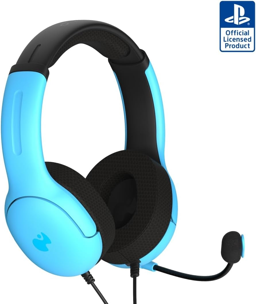 PDP AIRLITE Wired Stereo Gaming Headset – Sony PlayStation 4, PS5 and Windows Blue PC 052-011-BL