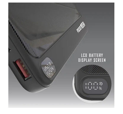 Pocket Juice - Endurance 10K Portable 10000 mAh Power Bank and Charger with USB-C and Light-n-ing Cables