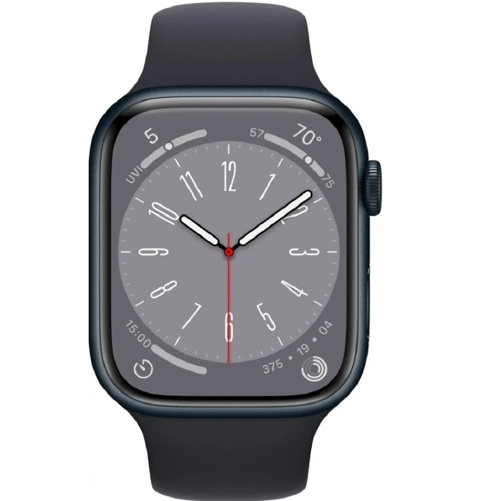 Apple Watch Series 8 45mm Aluminum Case Midnight Sport Band M/L (2022) MNUL3LL/A