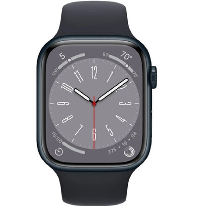 Apple Watch Series 8 45mm Aluminum Case Midnight Sport Band M/L (2022) MNUL3LL/A