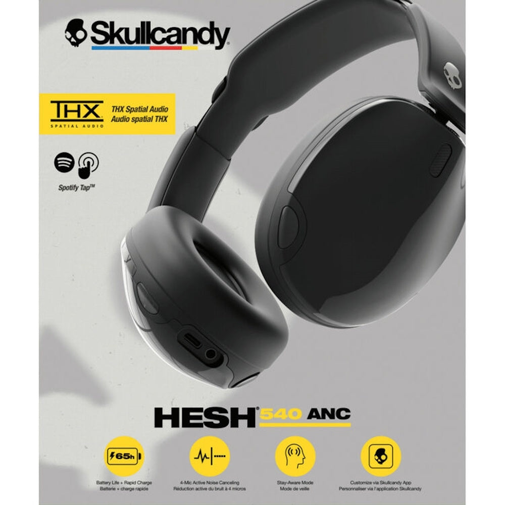 Skullcandy Hesh 540 ANC Wireless Over-Ear Noise-Canceling Headphones S6HAW-T740 Black