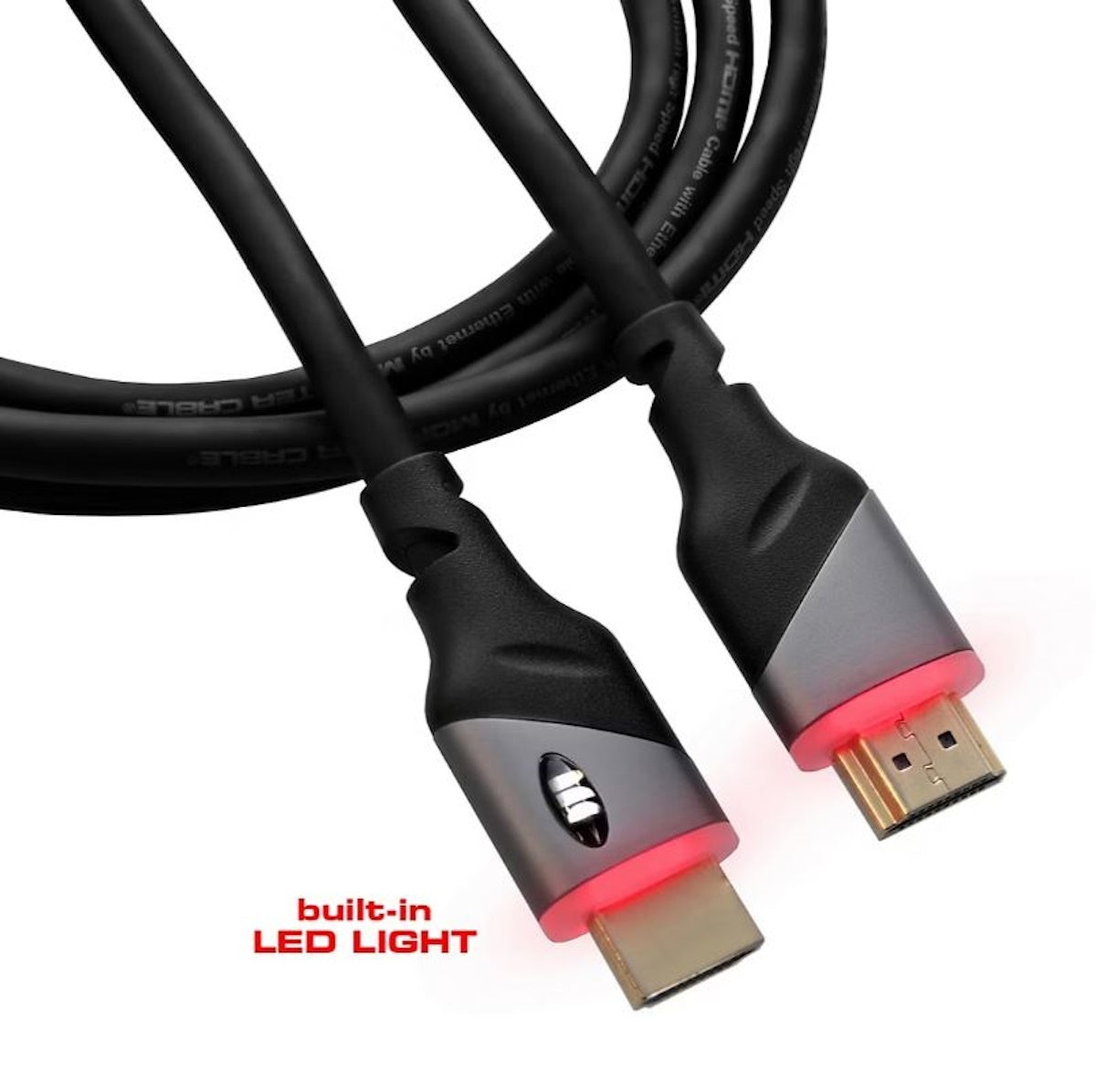 Monster 4K HDR 6' High Speed HDMI Cable w/ Build-In LED Light - 2 pack MHV1-1026