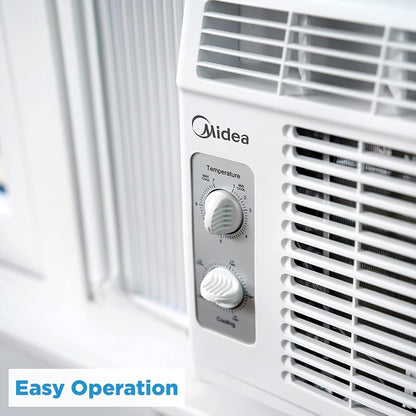 Midea 5,000 BTU EasyCool Small Window Air Conditioner Cool up to 150 Sq. Ft. White MAW05M1BWT