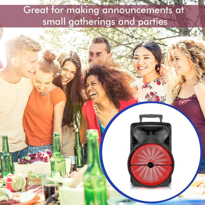 Technical Pro PB1402 12" Rechargeable Bluetooth LED Party Speaker, 2000W with USB