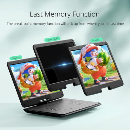 YOTON YD155 Portable DVD Player with 15.5-Inch HD Swivel Screen, 1280 × 800 Display, 5000mAh
