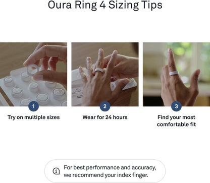 Oura - Ring 4 - Smart Ring - Size Before You Buy with OR4 Sizing Kit - Size 9 - Black JZ90-54144-09