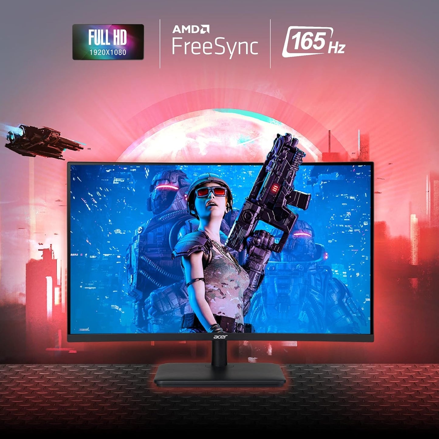 Acer Nitro ED270R 27" VA LED Curved FHD 180Hz 1ms AMD FreeSync Premium (1x Display Port 1.2, 2 x HDMI 2.0) - Black