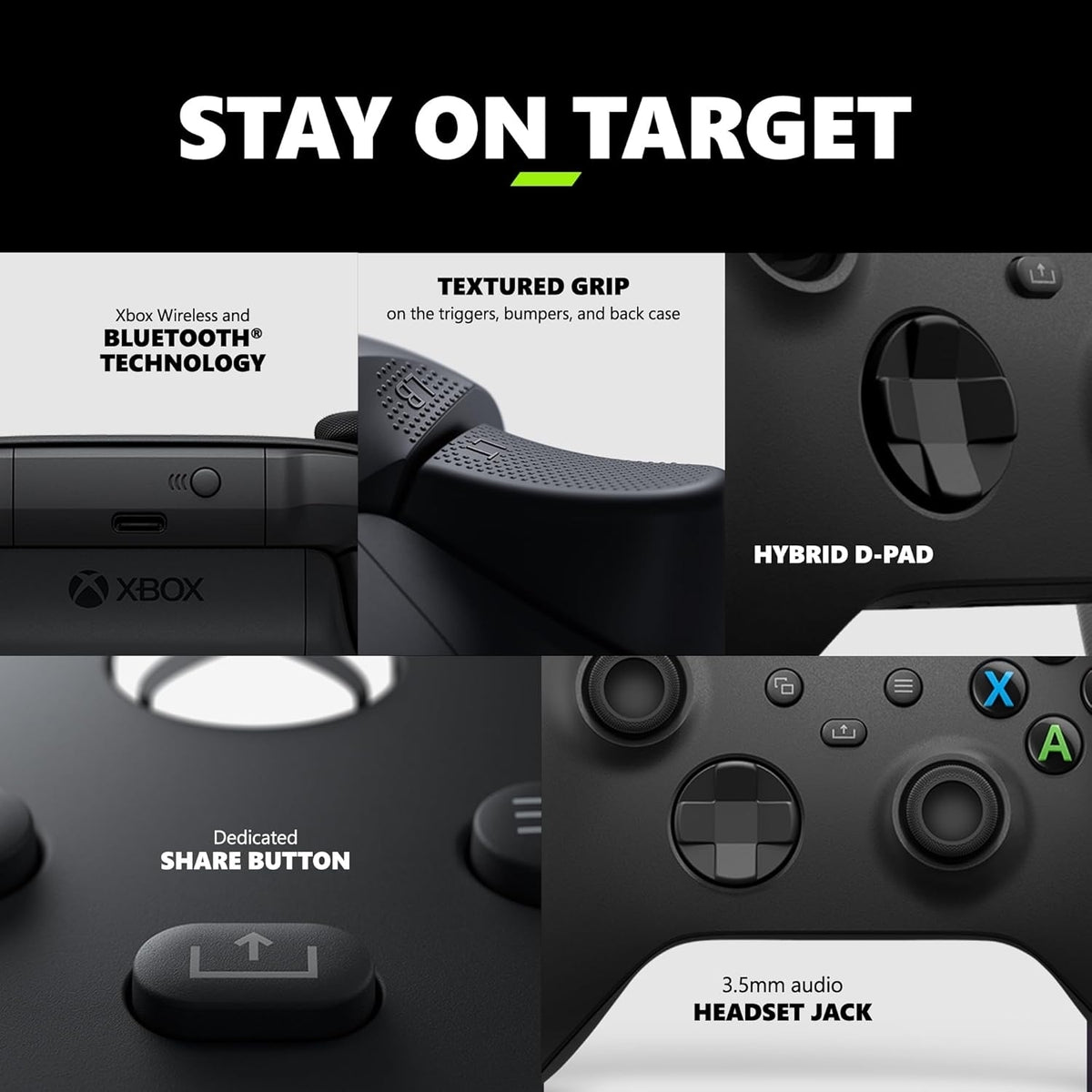 Microsoft Xbox Wireless Controller Xbox Series X|S Xbox One PCs Black EP2-29929