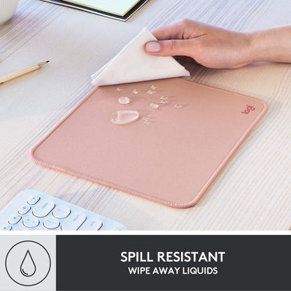 Logitech - Mouse Pad Studio Series with Spill-Resistant Surface (Medium) - Darker Rose