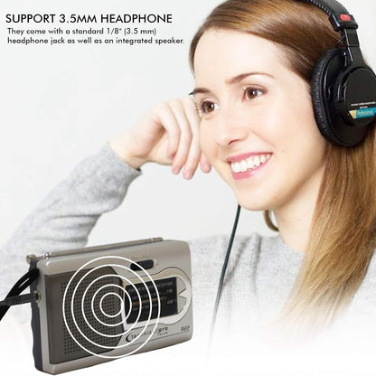 Technical Pro AM FM Radio Portable Speaker, Battery-Powered Handheld Radio