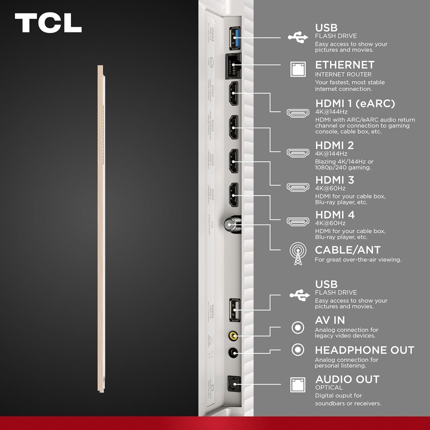 TCL - 75" Class A300W NXTVISION Series 4K QLED Art TV with Magnetic Frame 75A303W