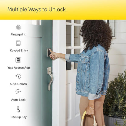 Yale Assure Lock 2 Touch Deadbolt, Satin Nickel Key-Free Smart Entry Door Lock with Bluetooth Connected Keypad