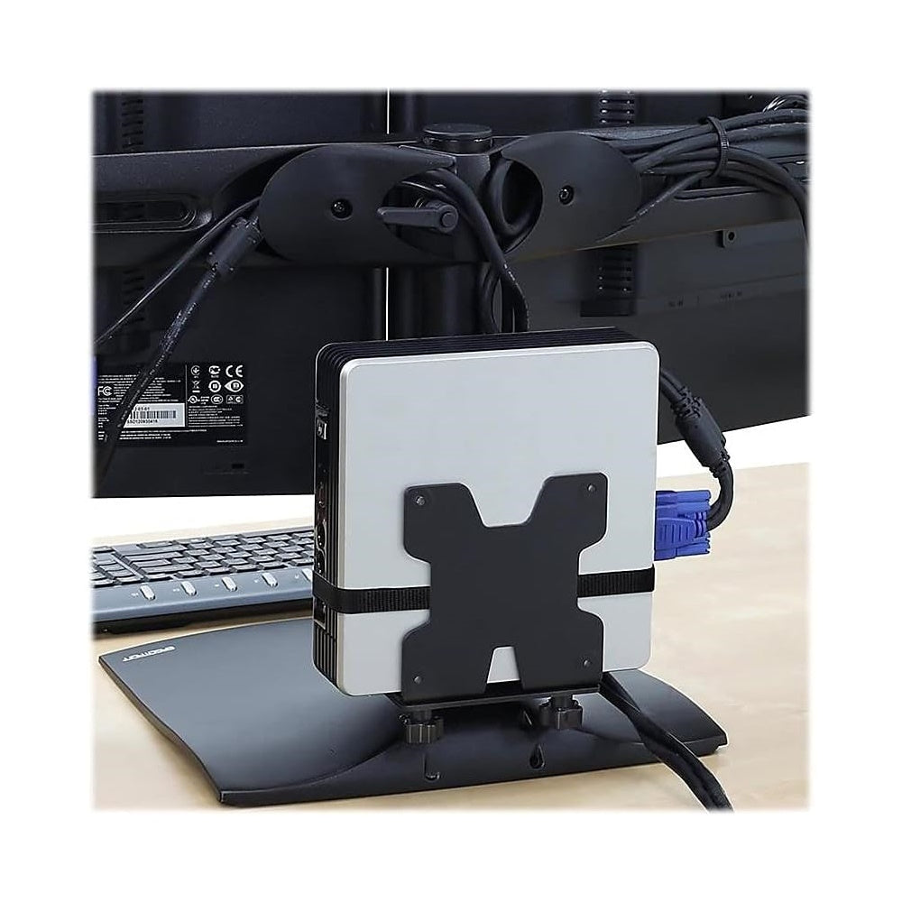 Ergotron DS100 Dual-Monitor Desk Stand, Horizontal, Black 33-322-200