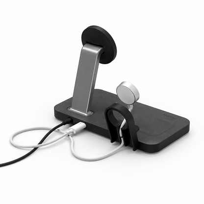 Mophie Snap+ 3-in-1 Charging Stand with Watch Adapters SNP-3N1-BYO Black