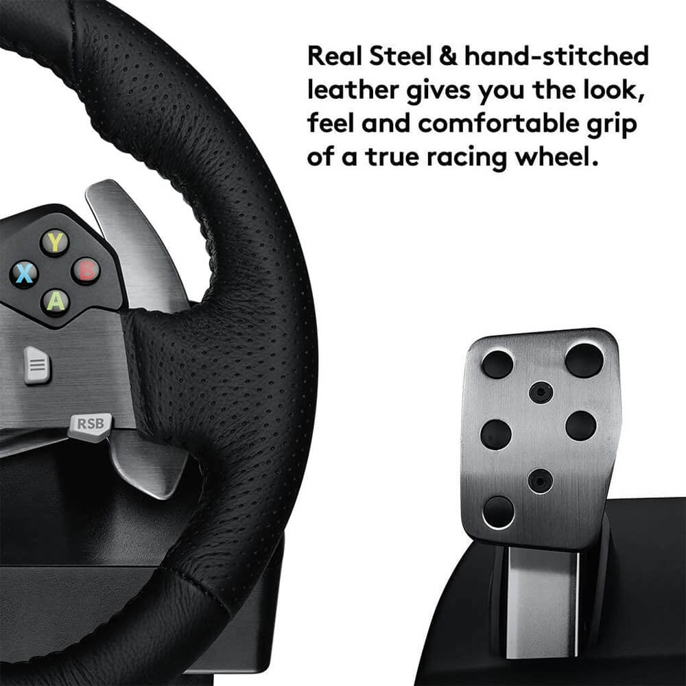 Logitech - G920 Driving Force Racing Wheel and Pedals for Xbox Series X|S, Xbox One, Windows & Mac - Black 941-000121