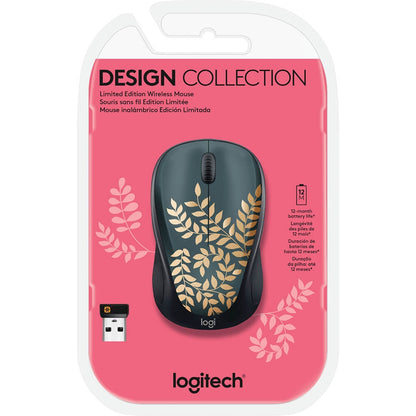 Logitech Design Collection Limited Edition Wireless Mouse Golden Garden 910-006117