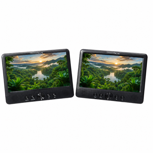 Proscan Elite 10.1" Dual Screen Portable CD DVD Media Player PEDVD1082 Black