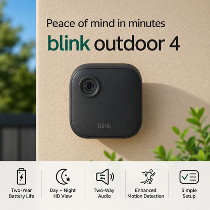 BLINK Outdoor 4 Wireless Battery Security Camera, Black