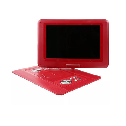 Trexonic 14.1 Inch Portable DVD with TV Tuner Player with Swivel TFT LCD Screen and USB,SD,AV,HDMI Inputs - Red