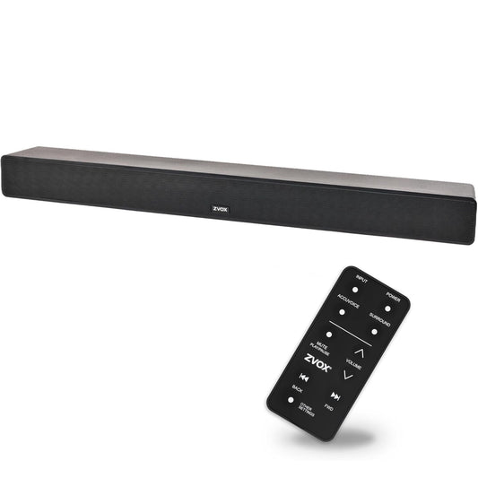 ZVOX AccuVoice AV355 Low-Profile Soundbar, 12 Levels of Voice Boost, Ultimate Low-Profile TV Speakers Soundbar with AccuVoice