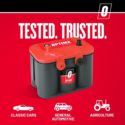 OPTIMA Batteries High Performance 6V REDTOP Sealed AGM 6V Battery | Car, Truck and SUV Starting Battery OPT8010-044