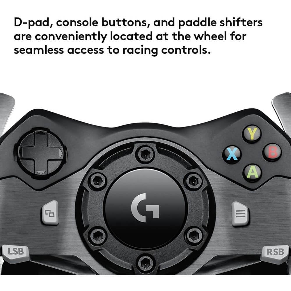 Logitech - G920 Driving Force Racing Wheel and Pedals for Xbox Series X|S, Xbox One, Windows & Mac - Black 941-000121