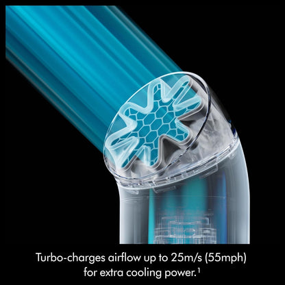 Dyson 3-in-1 HushJet Mini Bladeless Personal Fan, Up to 55mph Airflow, 5 Speeds + Boost Stone/Blush