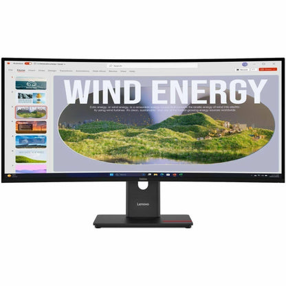 Lenovo - ThinkVision T34WD-40 34" 3440 x 1440 4ms Class UW-QHD Curved Screen LED Monitor 64AEGAR1UZ