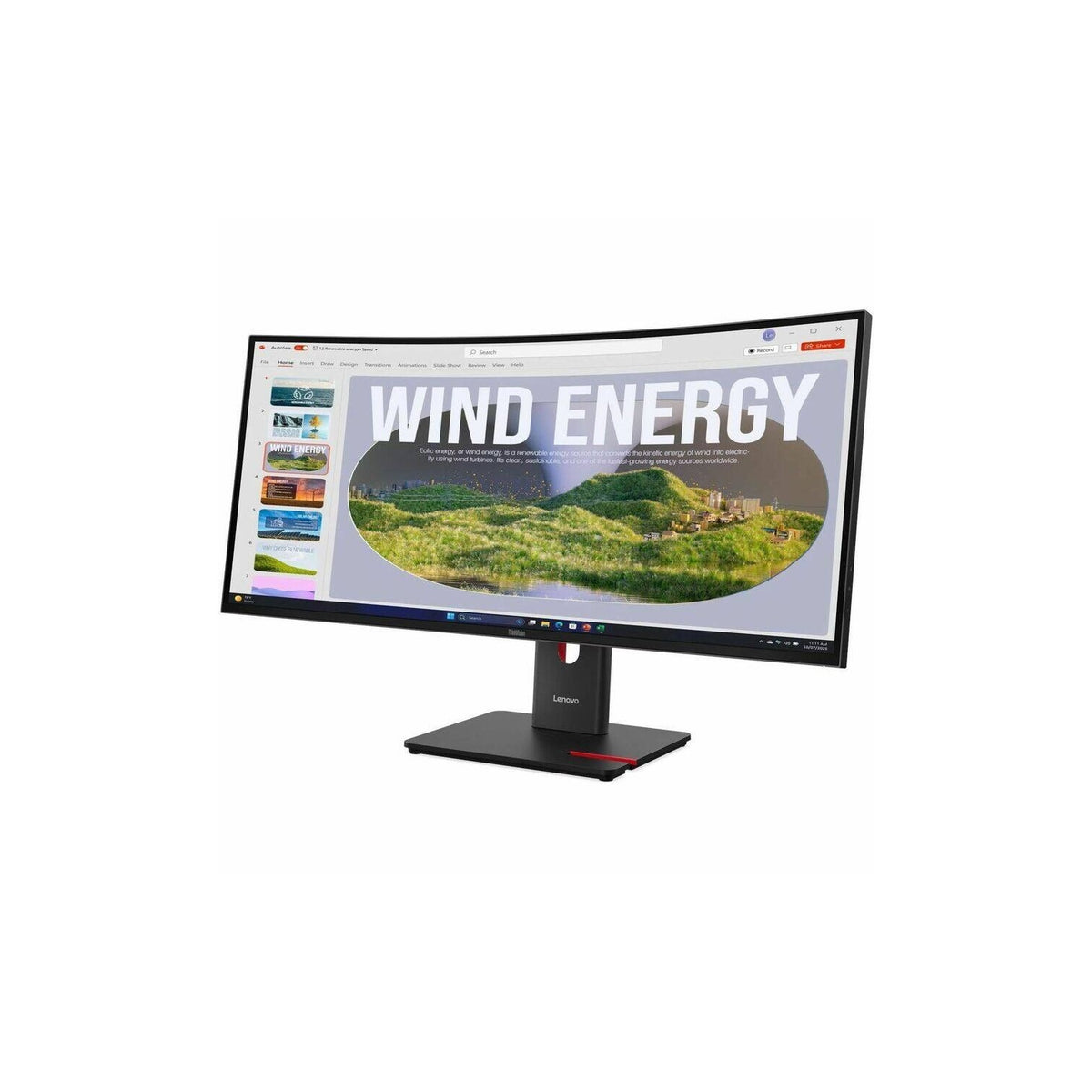 Lenovo - ThinkVision T34WD-40 34" 3440 x 1440 4ms Class UW-QHD Curved Screen LED Monitor 64AEGAR1UZ