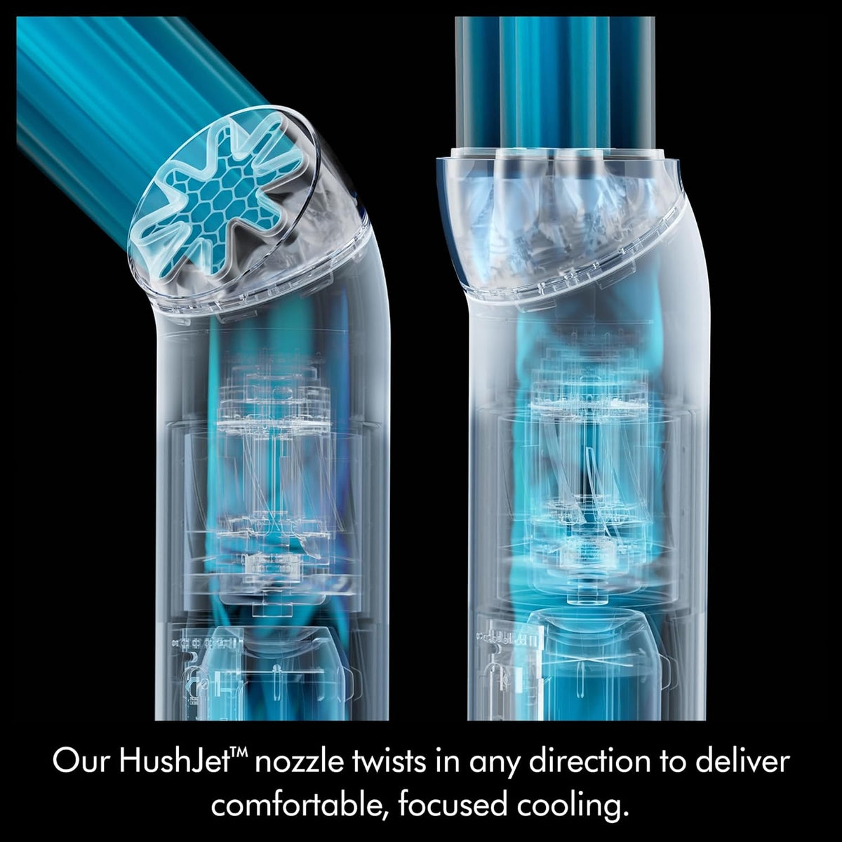Dyson 3-in-1 HushJet Mini Bladeless Personal Fan, Up to 55mph Airflow, 5 Speeds + Boost Stone/Blush