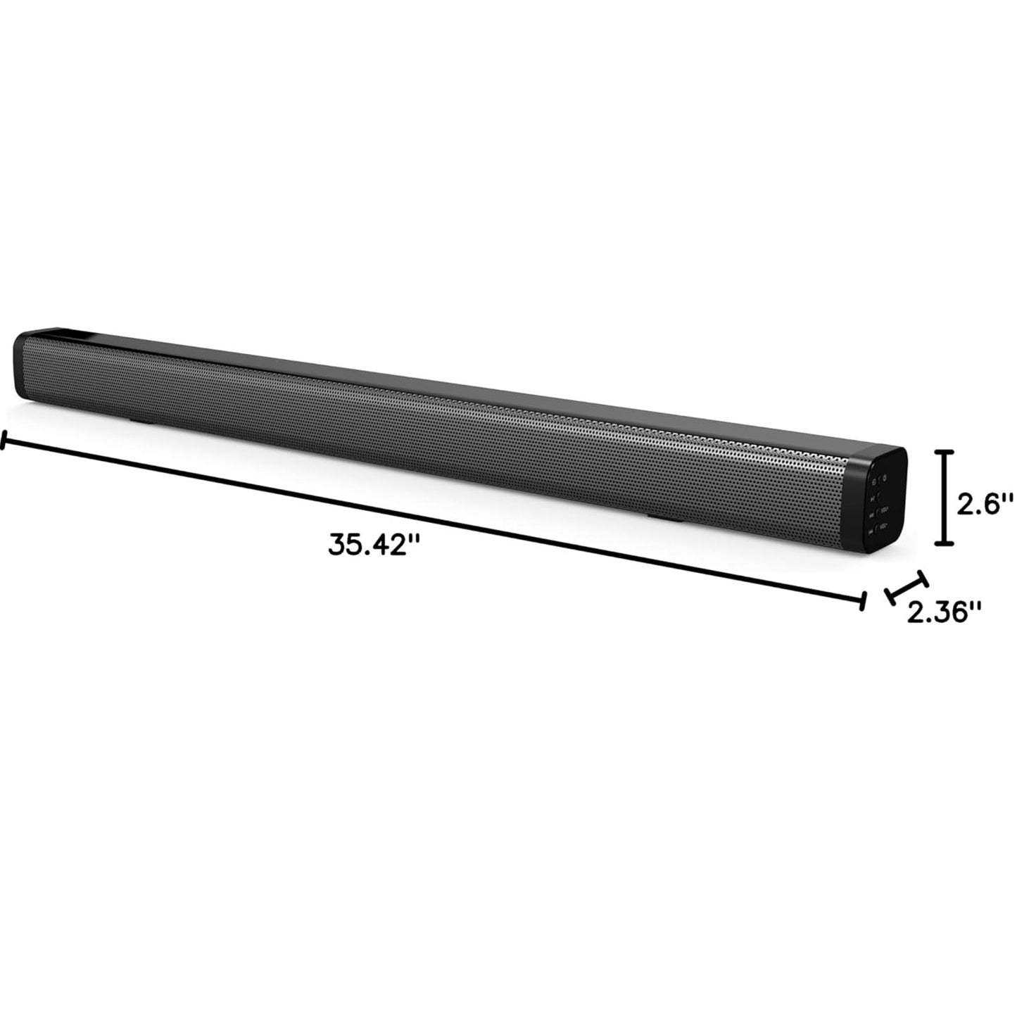 Supersonic Bluetooth 2.0-Channel 30" Low-Profile Sound Bar with Remote SC-1420SB Black