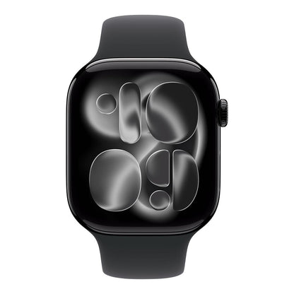 Apple Watch Series 11 (GPS) 46mm Jet Black Aluminum Case with Black Sport Band - M/L - Jet Black MEUX4LW/A