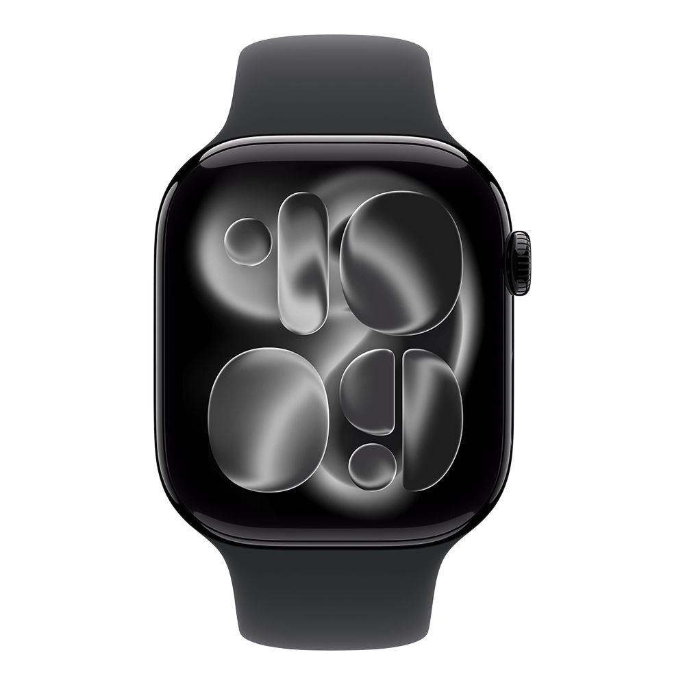 Apple Watch Series 11 (GPS) 46mm Jet Black Aluminum Case with Black Sport Band - M/L - Jet Black MEUX4LW/A