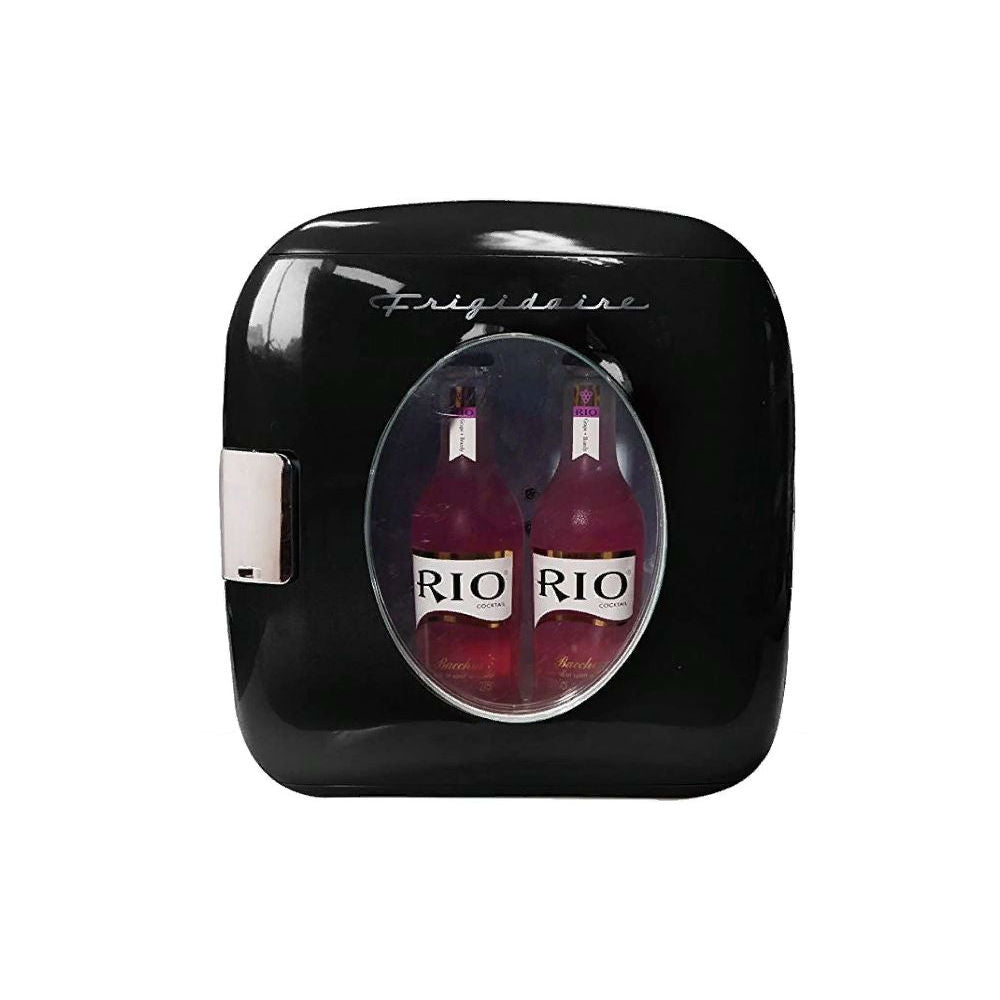 Frigidaire Portable Retro 12-Can Mini Retro Beverage Cooler for Home, Office or Dorm, Black EFMIS462-BLK (Renewed)