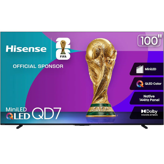 Hisense 100" Class QD7 Series MiniLED QLED 4K UHD HDR Smart Fire TV (2025) 100QD7QF