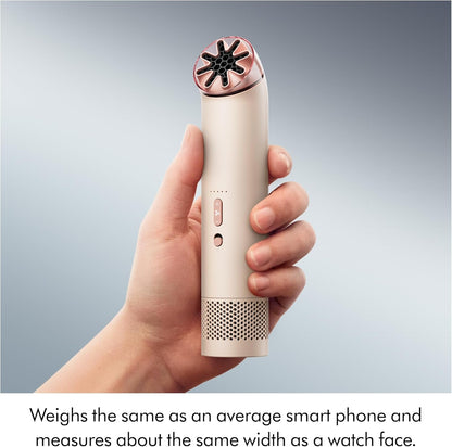 Dyson 3-in-1 HushJet Mini Bladeless Personal Fan, Up to 55mph Airflow, 5 Speeds + Boost Stone/Blush