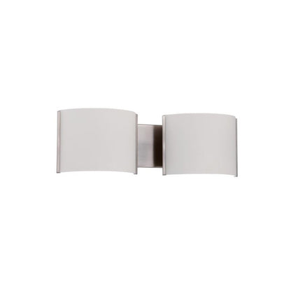 Sunset Lighting Stanton 19-in 2-Light Bright Satin Nickel LED Transitional Vanity Light Bar F3122-80-LED