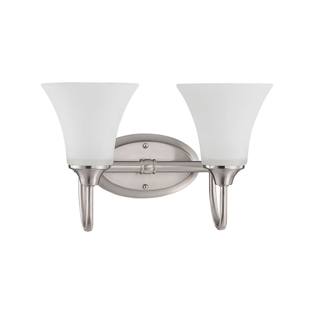 Sunset Lighting 2-Light Darby Vanity 100W MB Satin Nickel F18042-80