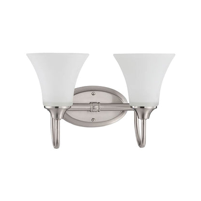 Sunset Lighting 2-Light Darby Vanity 100W MB Satin Nickel F18042-80